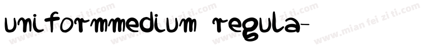 uniformmedium regula字体转换